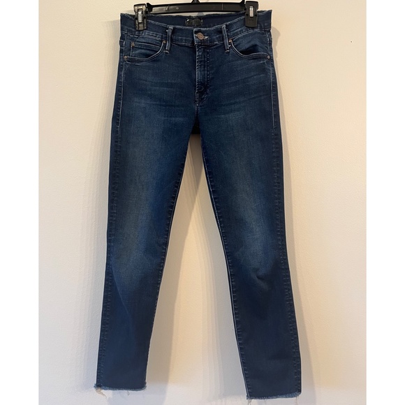 MOTHER Double Fray Charmer Crop Jeans In Photo Finish Sz 26 - Picture 4 of 11